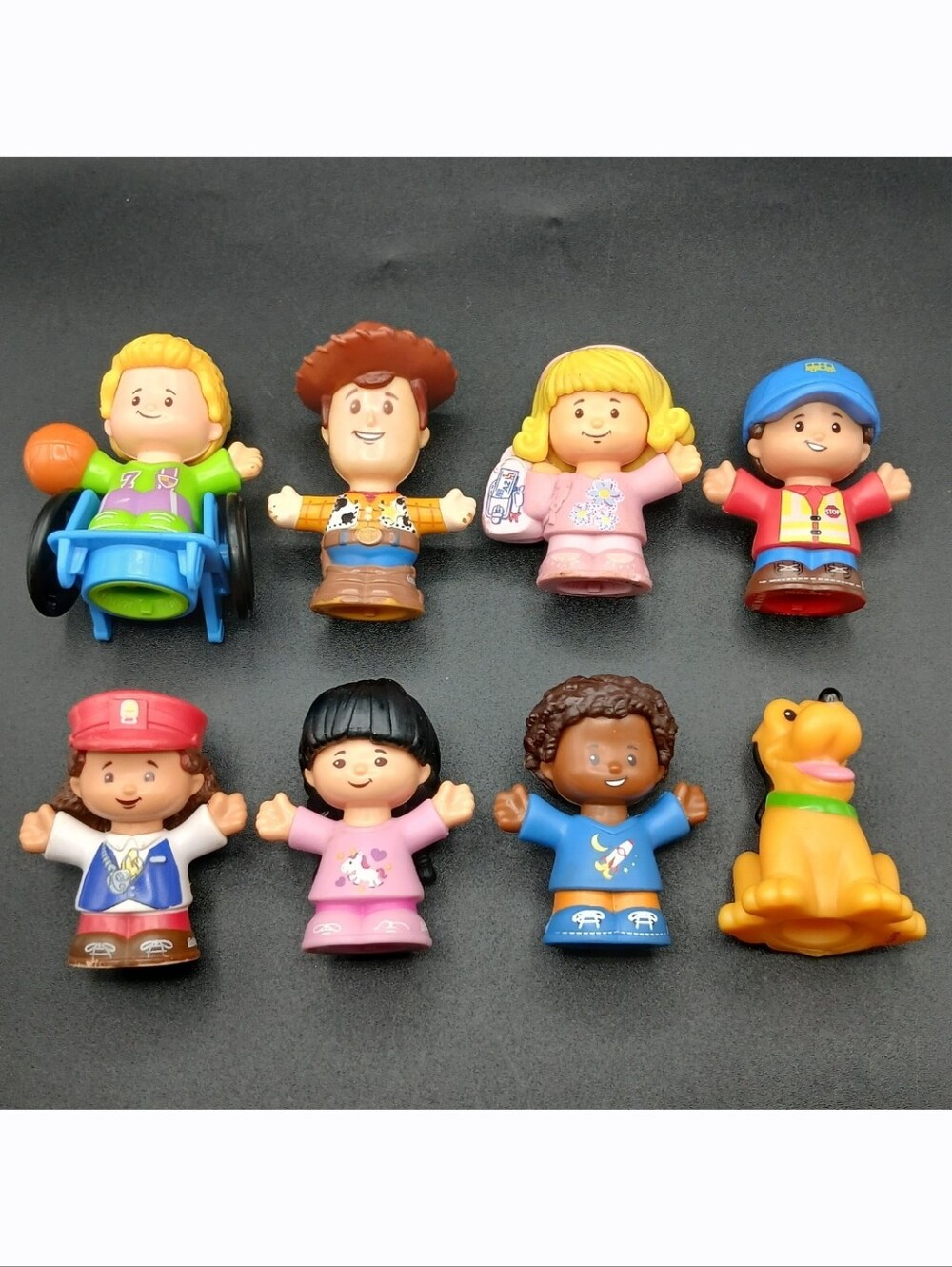 Fisher Price Lot Of 8 Little People Random Figure Toy Woody Pluto Wheelchair